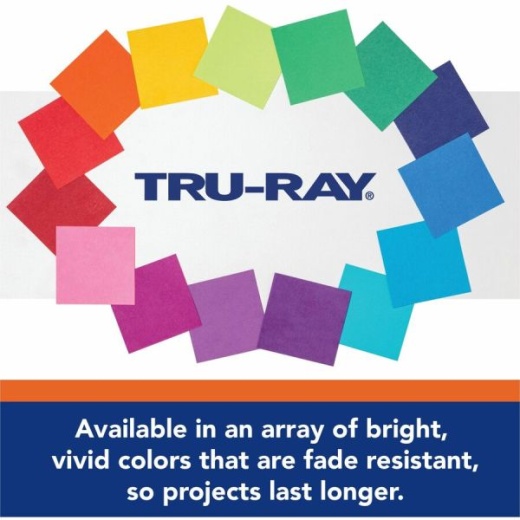 Tru-Ray Construction Paper, 50% Recycled, Assorted Colors, 18 X