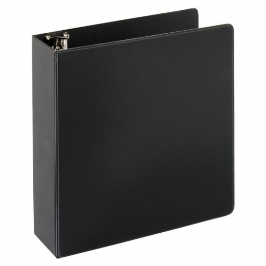 Just Basics Economy Nonview 3-Ring Binder, 3" Round Rings, Black