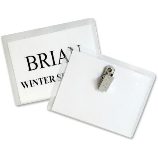 C-Line Sealed Clip Style Badge Holder Kit, Top Loading, 2 1/4" X 3 1/2"