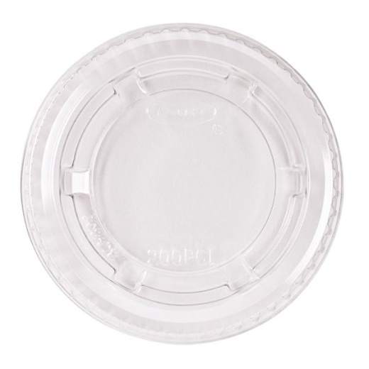 Dart Portion Cup Lids, Plastic, Clear, 125 Per Bag, 20 Bags Per Carton
