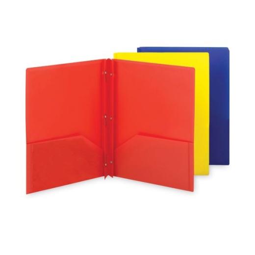 Smead Poly Two-Pocket Folder with Fasteners