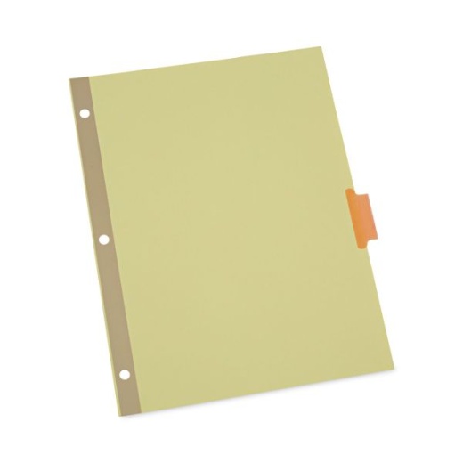 Universal Deluxe Extended Insertable Tab Indexes, 8-Tab, 11 X 8.5, Buff, Assorted Tabs, 24 Sets