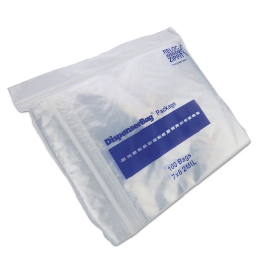 Fantapak Plastic Zipper Bags, 2 Mil, 7" X 8", Clear, 1,000 Bags/Box