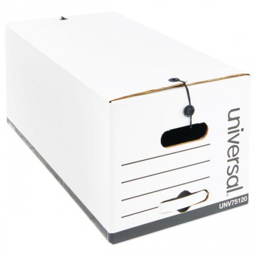 Universal Economical Easy Assembly Storage Files, Letter Files, White, 12/Carton