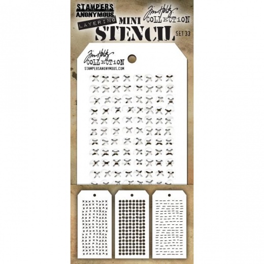 Tim Holtz Mini Layered Stencil Set 3/Pkg