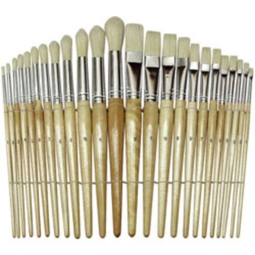 Chenille Kraft Flat And Round Wood Paint Brush Set