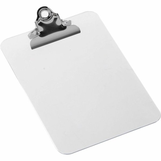 Sparco Plastic Clipboard, 6" X 9", Clear