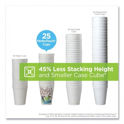 Dixie PerfecTouch 12 Oz Insulated Paper Hot Coffee Cups