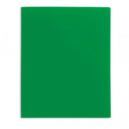 School-Grade 2-Pocket Poly Folder, Letter Size, Green