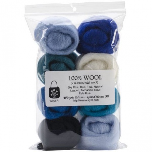 Wistyria Editions Wool Roving 15" .25Oz 8/Pkg - Unlock Your Creative Potential