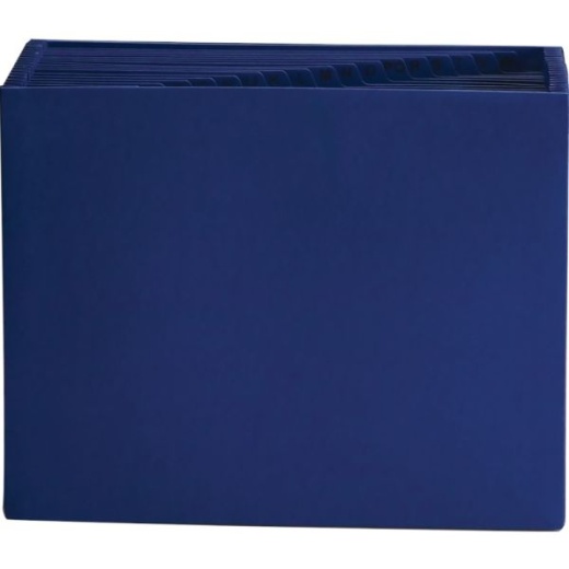 Smead 21-Pocket Expanding File, 7/8" Expansion, Letter Size, Navy Blue