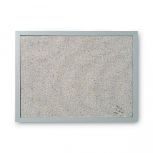 MasterVision Designer Fabric Bulletin Board, 24 X 18, Gray Surface, Gray MDF Wood Frame