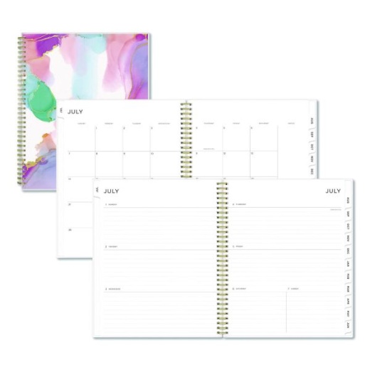 Blue Sky Ashley G Multicolor Smoke Academic Weekly/Monthly Planner, 11" X 8.5", Multicolor Cover, 12-Month (Jul-Jun): 2025 To 2026