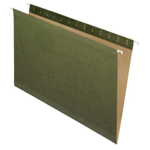 Pendaflex Premium Reinforced Hanging File Folders, Legal Size, Standard Green, Pack Of 25 Folders