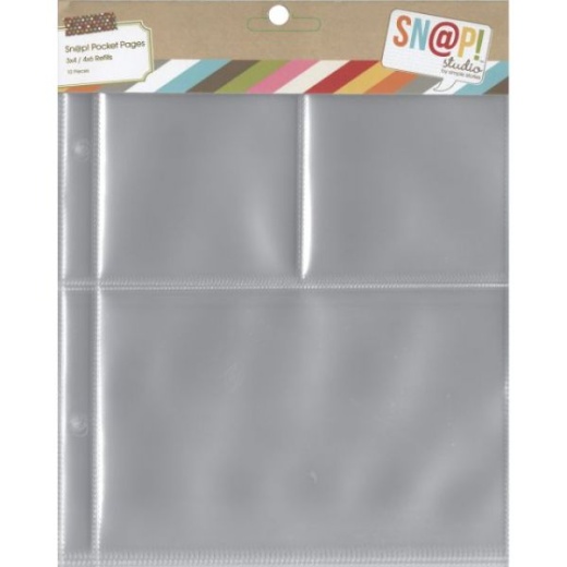Sn@P! Pocket Pages For 6"X8" Binders 10/Pkg