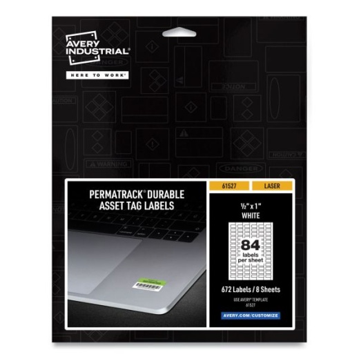 Avery Permatrack Durable White Asset Tag Labels