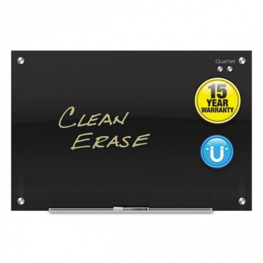 Quartet Infinity Glass Marker Board, 36 X 24, Black Surface