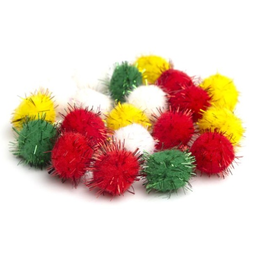 CousinDIY Pom-Poms 10mm 24/Pkg-Red