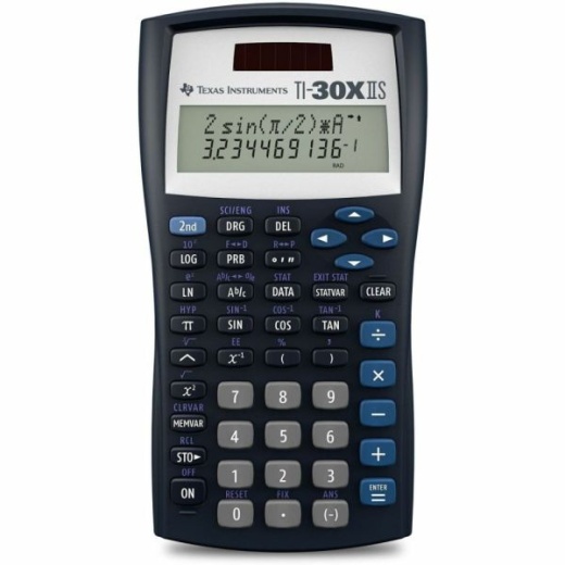Texas Instruments Ti-30X Iis Solar Scientific Calculator, Black/Blue/White