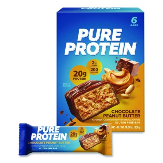 Balance Bar Pure Protein Bar, Chocolate Peanut Butter, 1.76 Oz Bar, 6/Box
