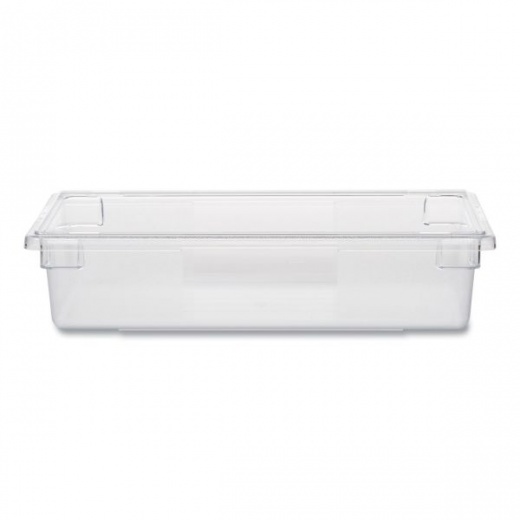 Rubbermaid Commercial Food/Tote Boxes, 8.5 Gal, 26 X 18 X 6, Clear, Plastic