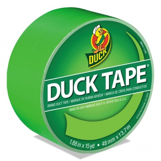 Neon Green Duck Colored Duct Tape - 3" Core, 1.88" X 15 Yds