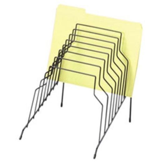 Fellowes Wire Step File - 8 Compartment(s) - Black Steel Desktop File Organizer