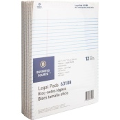 Skilcraft 30% Recycled Glued Writing Pads, 8 1/2 X 11, White, Legal Ruled  Both Sides, Pack Of 12 (Abilityone 7530-01-124-5660)