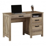 Lorell Classroom Student Combo Desk Rectangular Top NavyMedium Oak