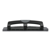 Skilcraft Heavy-Duty 3-Hole Paper Punch, 28 Sheet Capacity/20 lb. Paper,  Black