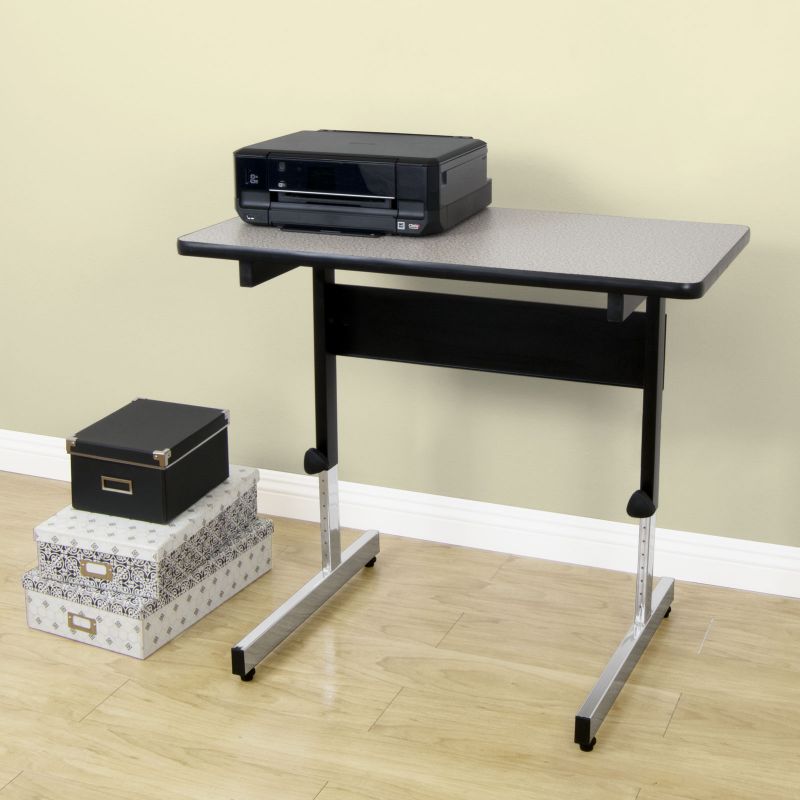 Adapta Height Adjustable Utility Office Table In Black/ Gray