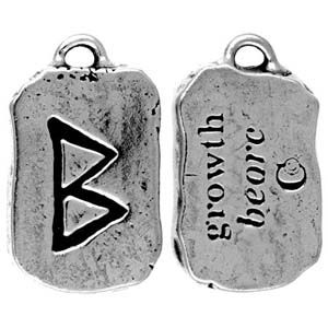 Beorc Growth Rune Pendant - New Beginnings and Rebirth Symbol