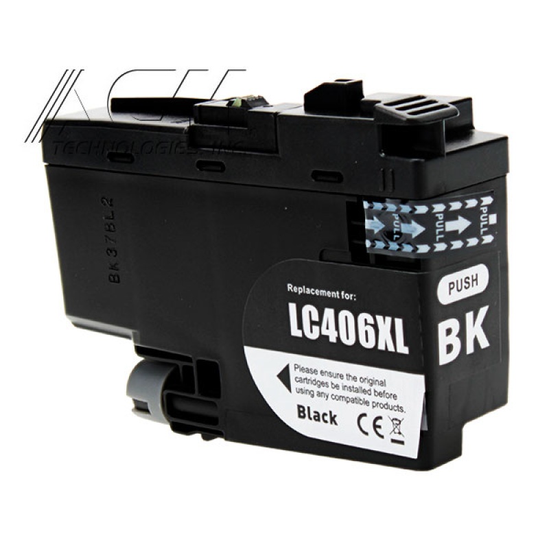 Brother LC406XLBK Inkjet Cartridge, Black, 6000 High Yield