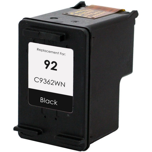 HP 92 (C9362WN) Remanufactured Inkjet Cartridge: Black, 9ml