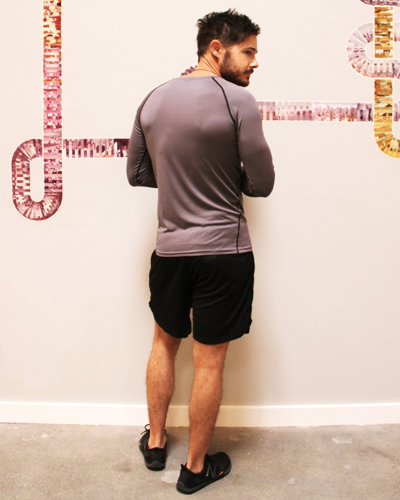 Adam Men's Drawstring Shorts With Border Tights & Pocket - Black