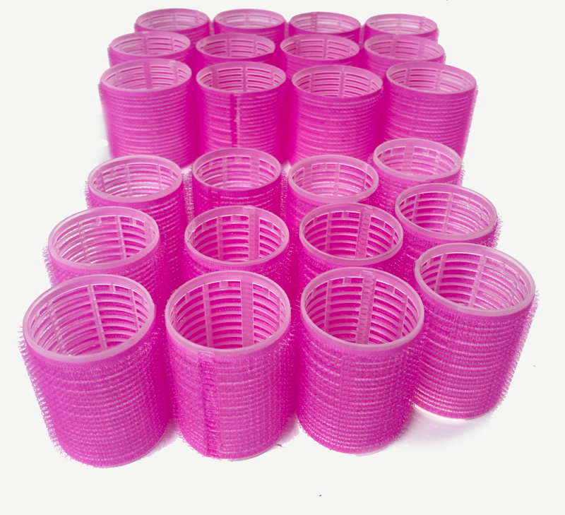 Self Grip Hair Curler Roller 24 Piece Set (12 Large, 12 Small) - Pink Color One Color Size One Size