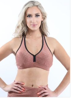 Roma Activewear Sports Bra - Copper [Made In Italy] - Size Small Size Small Color One Color