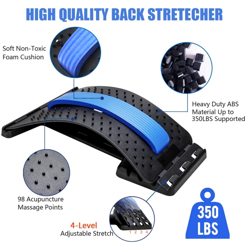 Back Stretcher For Lower Back Pain Relief, Multi-Level Lumbar Support Stretcher Spinal Back Massager Color One Color Size One Size