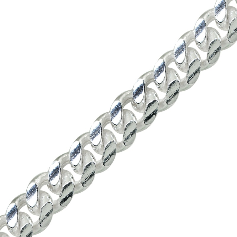 Sterling Silver 4.5Mm Miami Cuban Curb Link Chain Necklace, 20 Inches