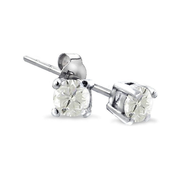 Sterling Silver 1/4 Ct Diamond Stud Earrings, J-K,I3
