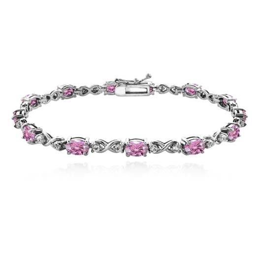 Sterling Silver Infinity Bracelet with Swarovski Crystals - Silverspeck