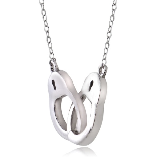 Sterling Silver Polished Handcuff Necklace