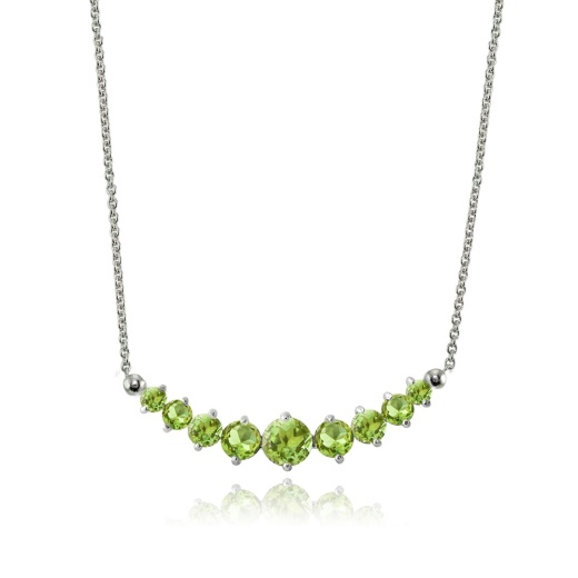 Sterling Silver Peridot Necklace - Silverspeck