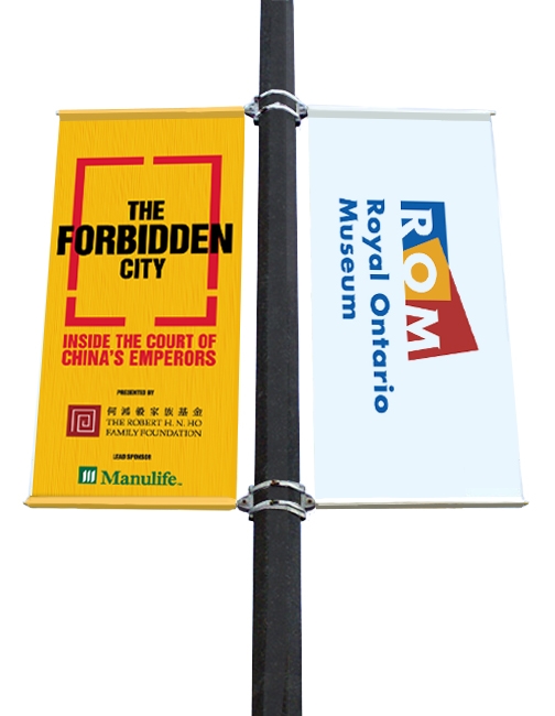 Street Light Pole Banner Brackets 18" Double Set