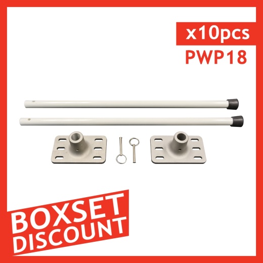 Wall Mount Pole Banner Bracket 18" - Box Set [ 10 Units/Box]
