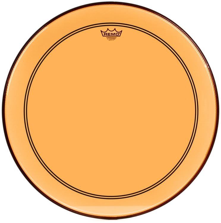 Remo Powerstroke P3 Colortone Orange Bass Drumhead - 24 Inch