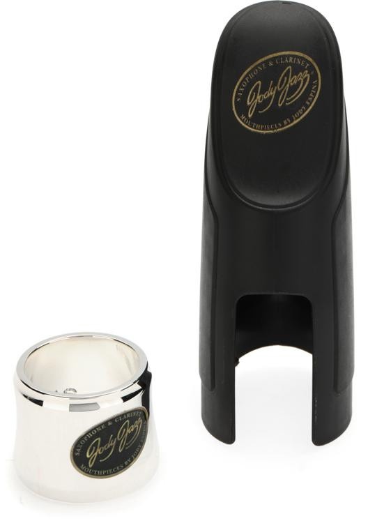 Jodyjazz Mt1s Power Ring Ligature With Cap For Metal Tenor Saxophone Mouthpiece - Silver