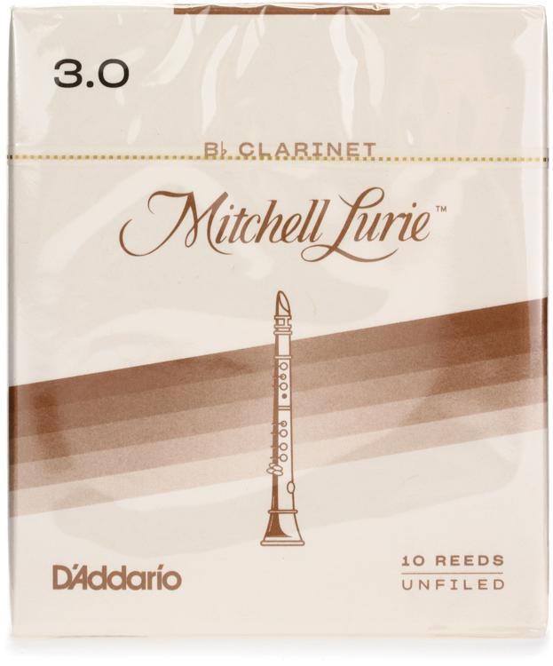 D'addario Rml10bcl Mitchell Lurie Bb Clarinet Reed - 3.0 (10-Pack)