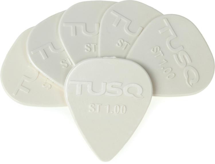 Graph Tech Pqp-0100-W6 Tusq Standard Guitar Picks - 1.0Mm Bright Tone (6-Pack)