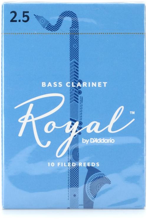 D'addario Reb1025 Royal Bass Clarinet Reed - 2.5 (10-Pack)